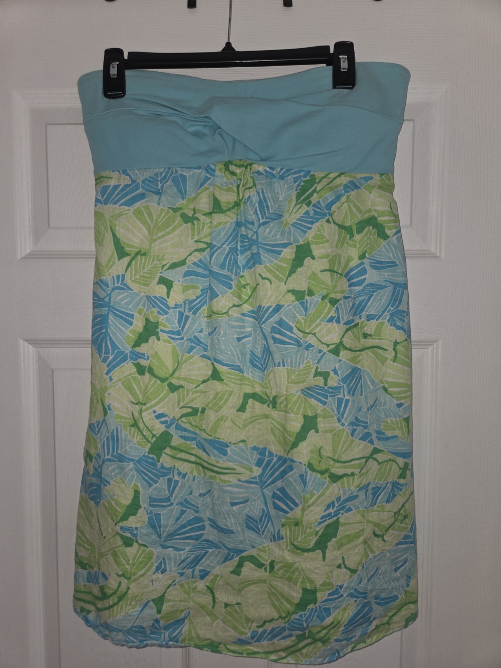 Lilly Pulitzer Turquoise Strapless Tropical Dress